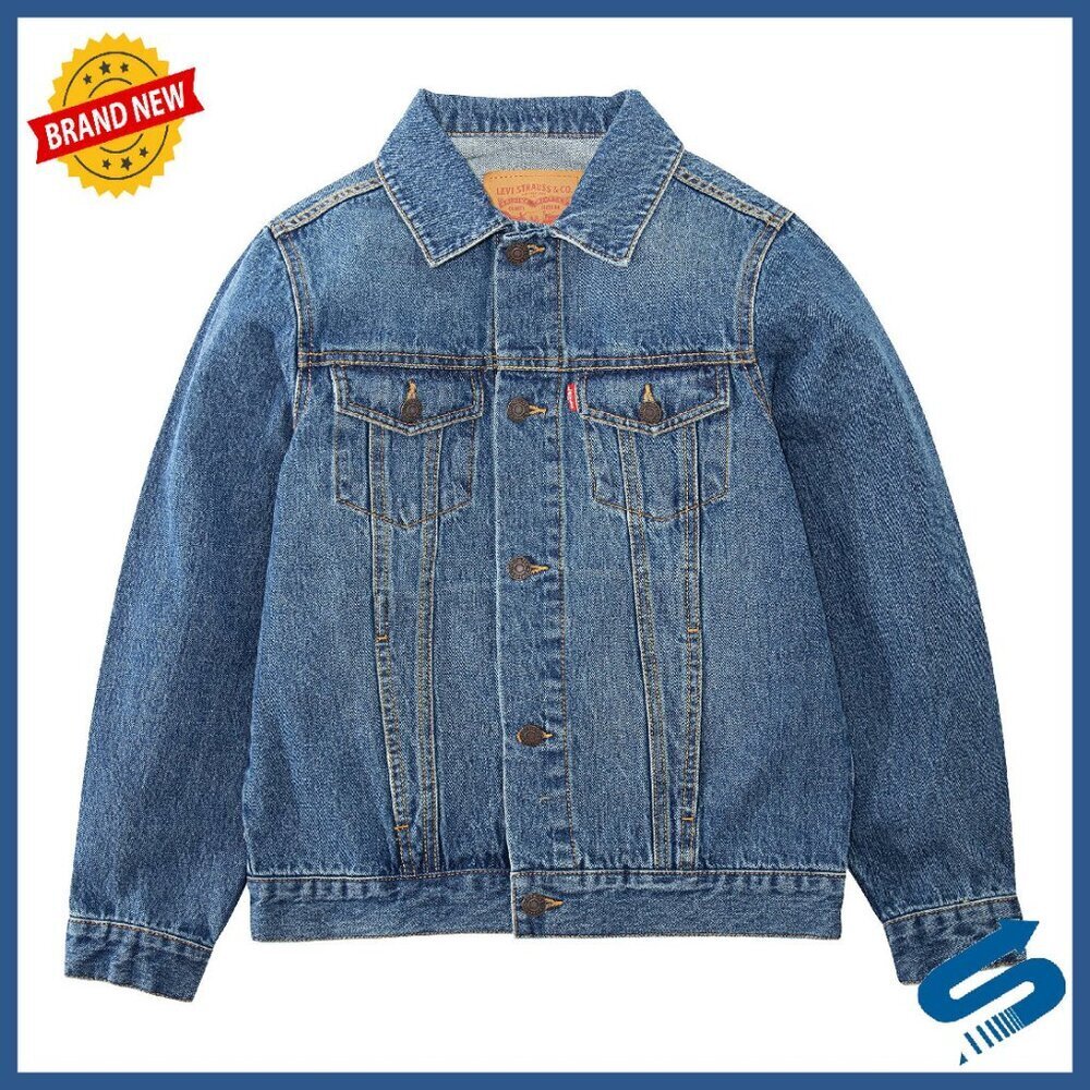 Boys Denim Trucker Jacket, Sustainable Cotton, Classic Fit, Sizes 2T-XL